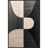 Keilrahmenbild Lotta in Schwarz/Beige ca. 60x90cm - Beige/Schwarz, MODERN, Holzwerkstoff/Kunststoff (60/90cm) - Premium Living