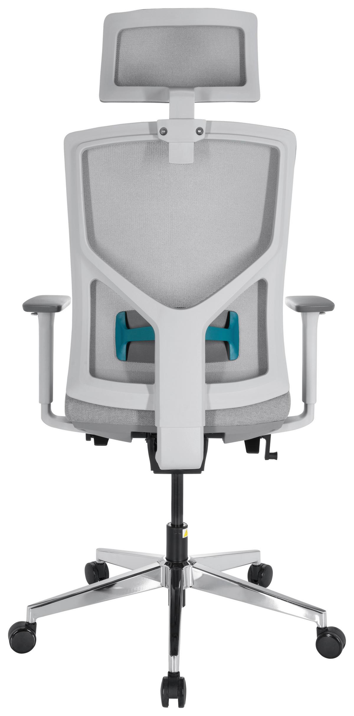 Pisarniški Stol Breton Pro W, Siva - siva/bela, Moderno, kovina/umetna masa (68/125/74cm) - MID.YOU