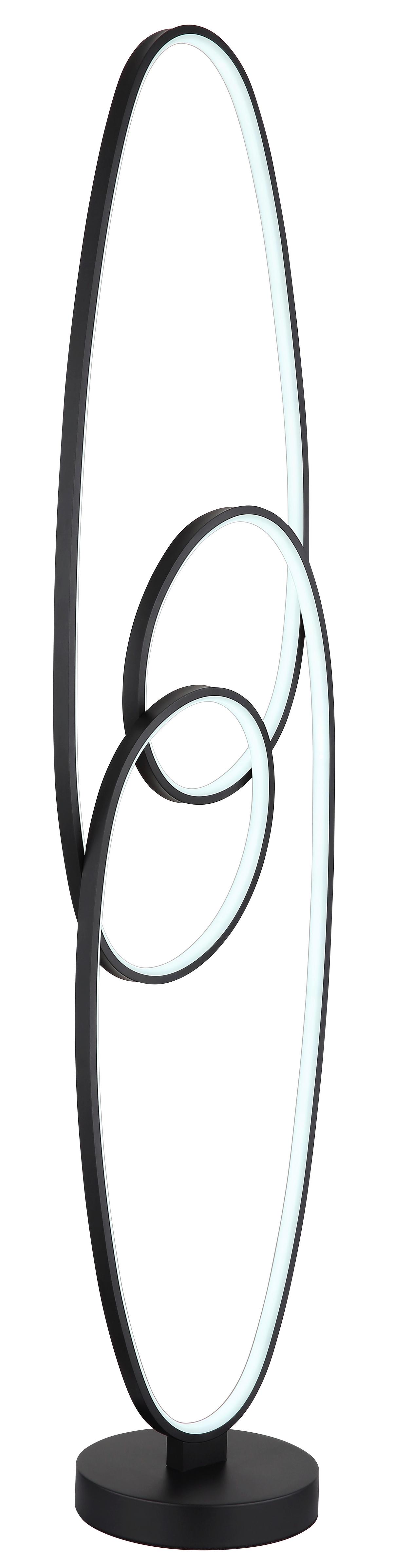 LED-STEHLEUCHTE 67177-36S SPIRA - Weiss/Schwarz, Design, Kunststoff/Metall (29/20/122cm) - Globo