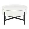 SOFFBORD MALABO - vit/svart, Modern, metall/trämaterial (80/45/80cm) - Premium Living