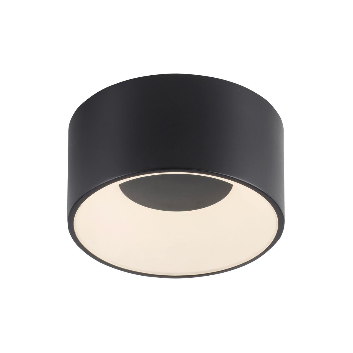 LED-Deckenleuchte Tanika Schwarz max. 13 Watt - Schwarz, MODERN, Kunststoff/Metall (16/16/8cm)