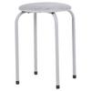 Stapelhocker in Grau - Grau, KONVENTIONELL, Textil/Metall (30/45/30cm) - Mömax