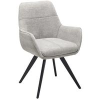 KRZESŁO Z PODŁOKIETNIKAMI KIMBERLY - czarny/szary, Lifestyle, metal/tkanina (57/84/60cm) - MID.YOU