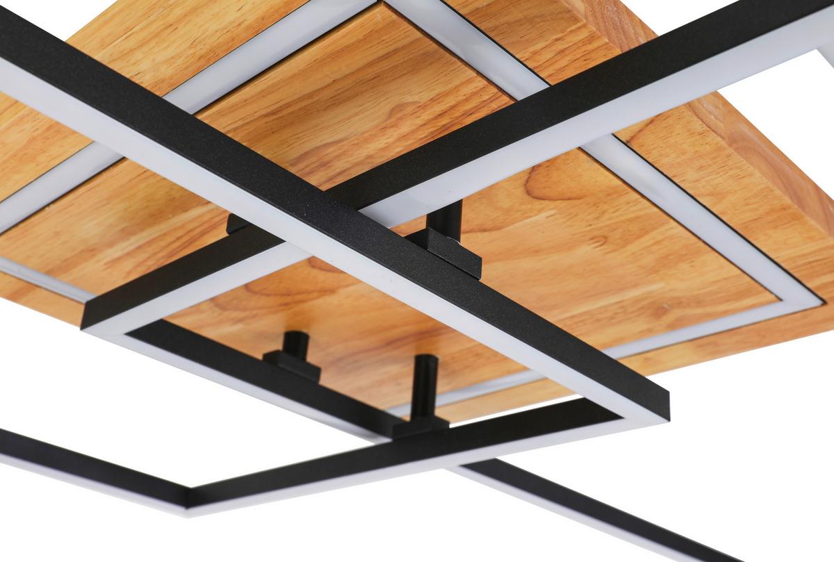 LAMPA SUFITOWA LED HARUTO - kolor naturalny/czarny, Trend, tworzywo sztuczne/metal (86/46/11cm) - Novel