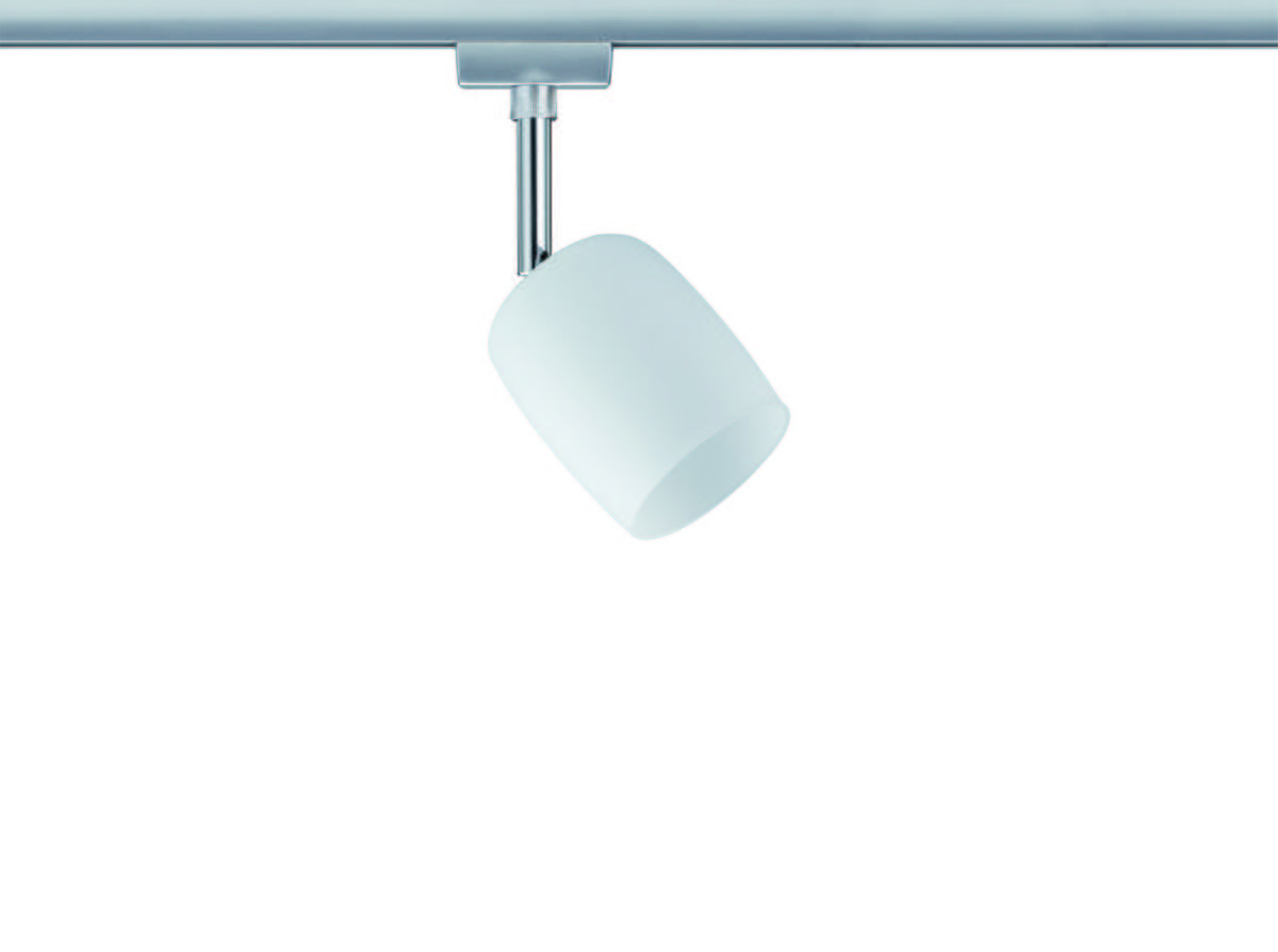 Schienensystem-Strahler Spot Blossom max. 10 Watt - Chromfarben/Weiß, Design, Kunststoff/Metall (7,4/12,8/11,5cm) - Paulmann