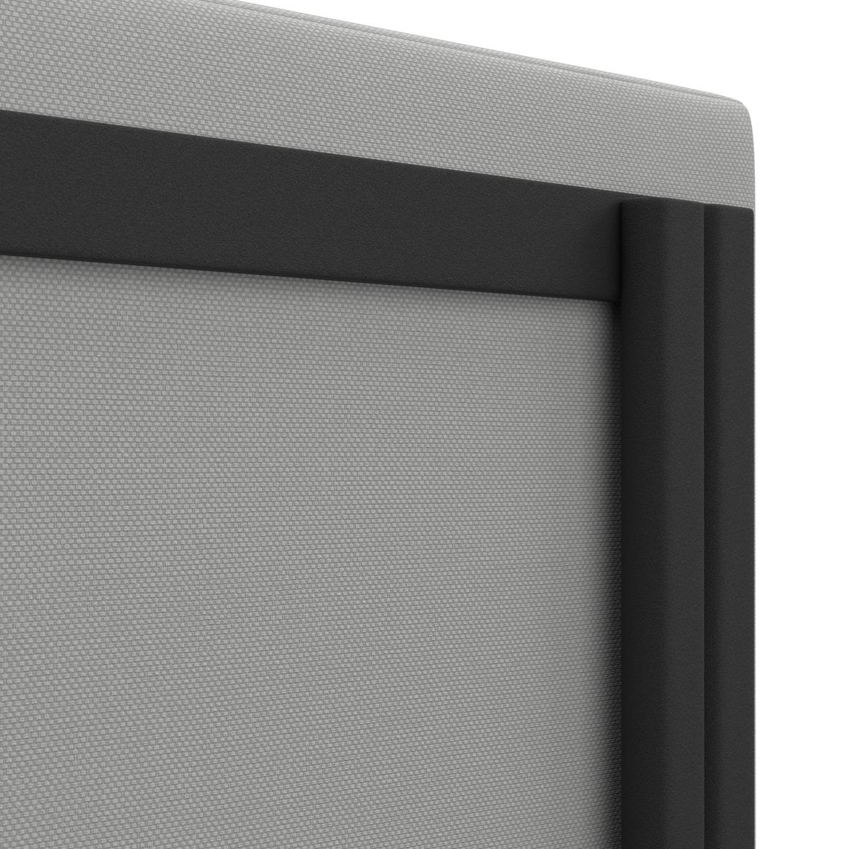 Loungegarnitur Cherry Hellgrau Outdoorstoff/Metall - Hellgrau/Schwarz, MODERN, Kunststoff/Textil (265/73,5/265cm) - Bessagi Garden