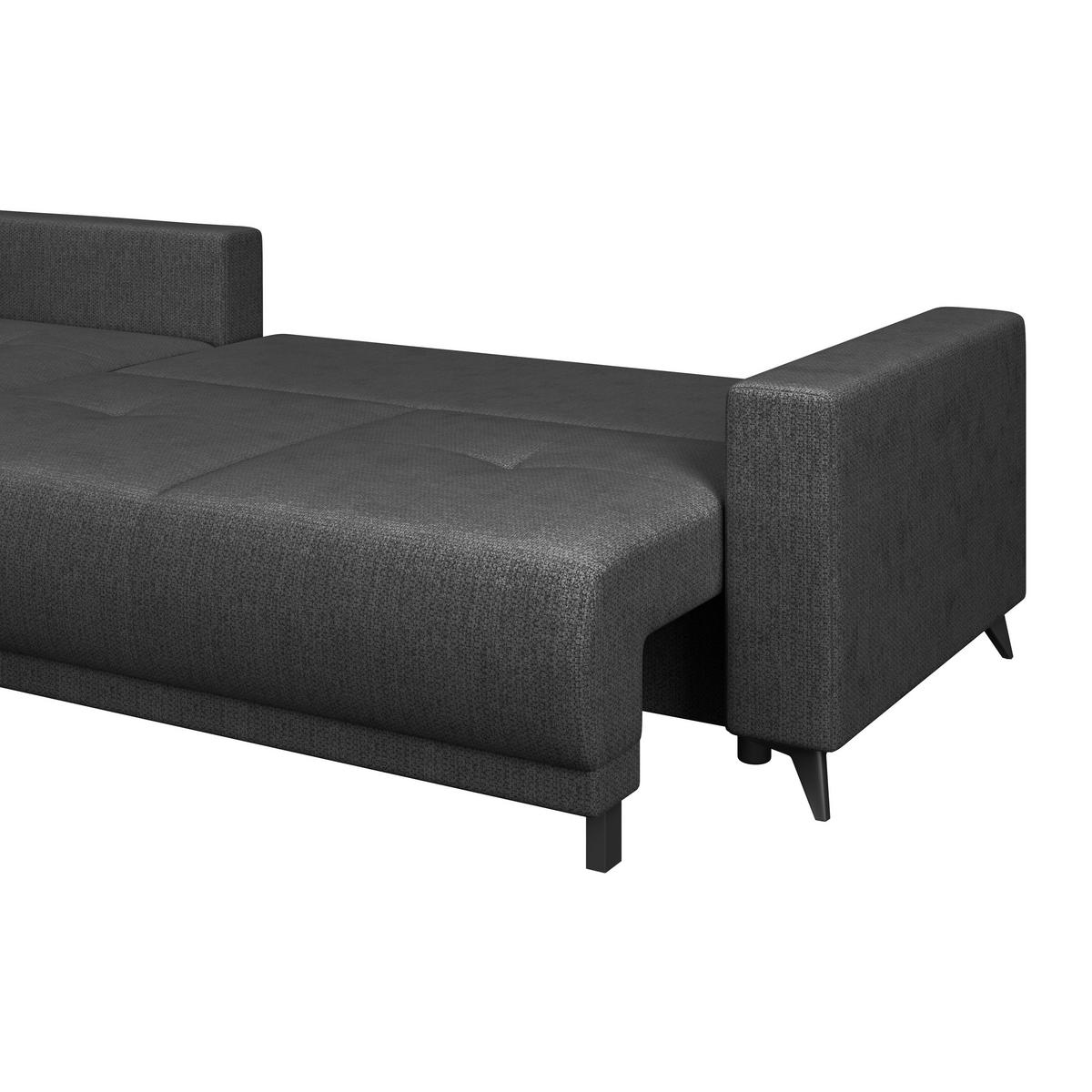 Kutna Garnitura Texas - sivo-smeđa/crna, Konvencionalno, drvo (203/259cm)