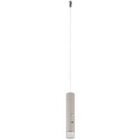 Lampă Suspendată Pelo - străveziu/nisipiu, Design, plastic/metal (38/120cm) - Globo