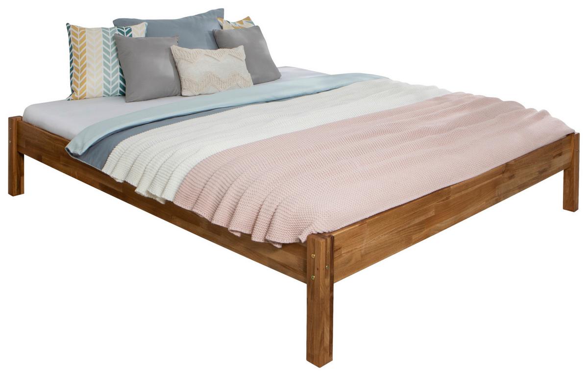 Bett Dora ca. 180x200 cm Eiche Massiv - Naturfarben, MODERN, Holz (180/200cm) - MID.YOU