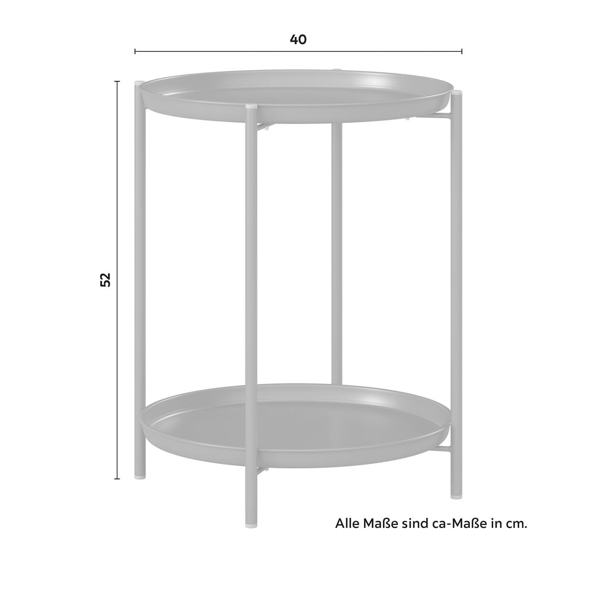Gartenbeistelltisch Jens Anthrazit Eisen - Anthrazit, Basics, Metall (40/52/40cm) - Mömax
