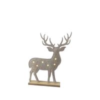 RENIFER DEKORACYJNY J23807L - jasnobrązowy, Lifestyle, materiał drewnopochodny/tkanina (52/7/62cm) - X-Mas