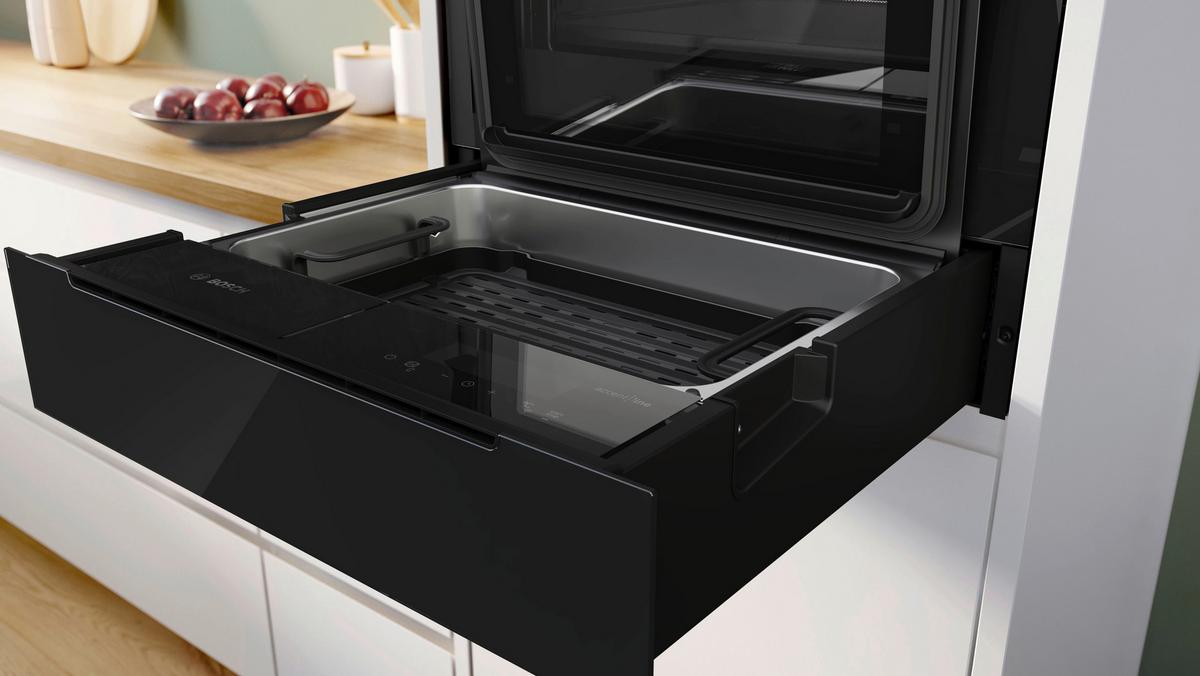 Dampfschublade Schwarz - Schwarz, Metall (59,4/14,1/51,8cm) - Bosch