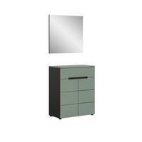 Predsoba Canu, Sivozelena, 2-Delna - siva/sivozelena, Design, leseni material (80/190/37cm) - Livetastic