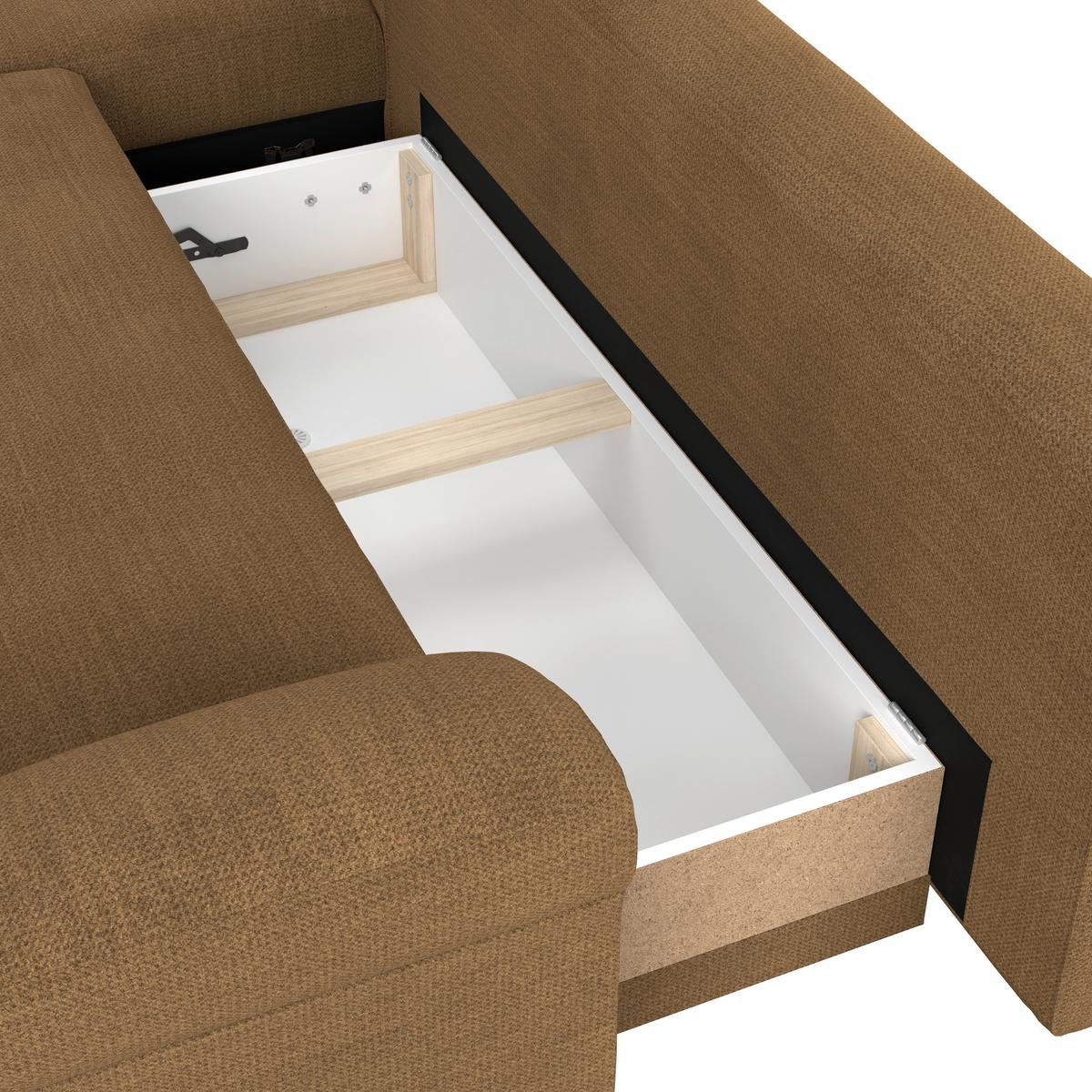 Kutna Garnitura Mendoza - boje hrđe/crna, Konvencionalno, tekstil (197/309cm) - Modern Living