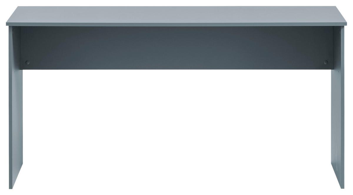 Schreibtisch Serie 500 Blau ca. 65x150x73,6cm - Blau/Eichefarben, MODERN, Holzwerkstoff (65/150/73,6cm) - MID.YOU