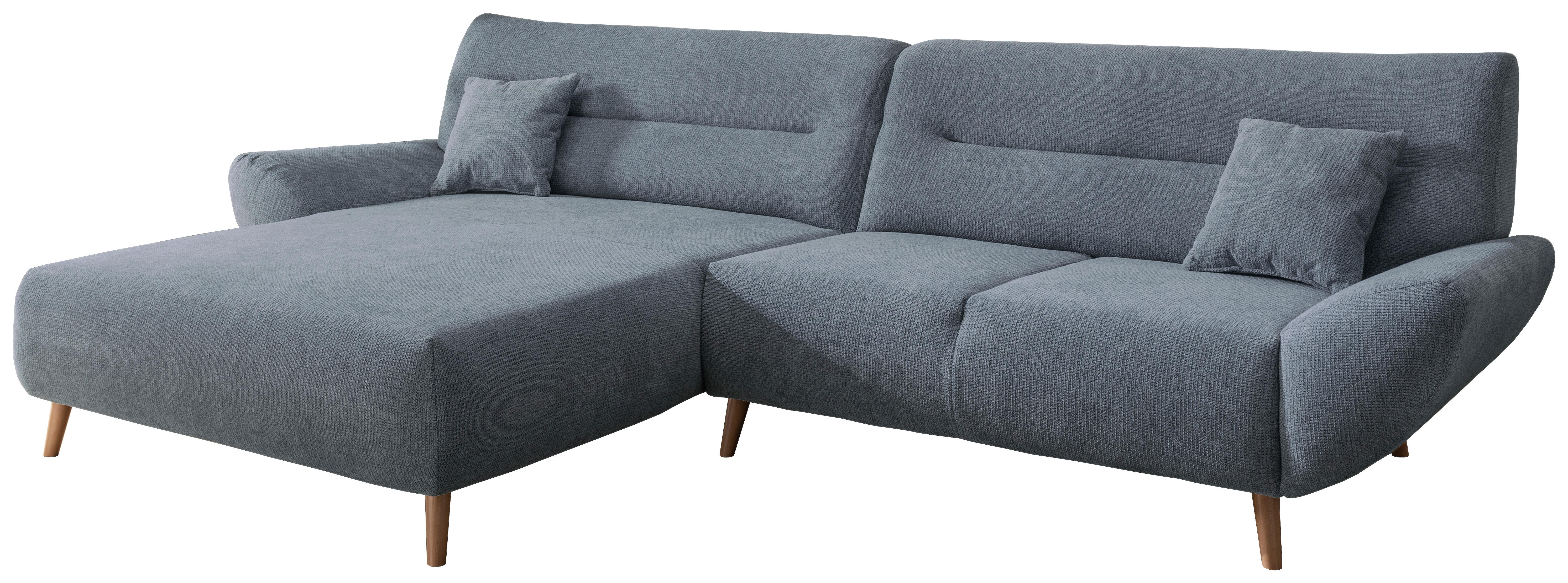 Wohnlandschaft Drago Hellblau Chenille - Wildeiche/Hellblau, MODERN, Holz/Textil (166/290cm) - P & B