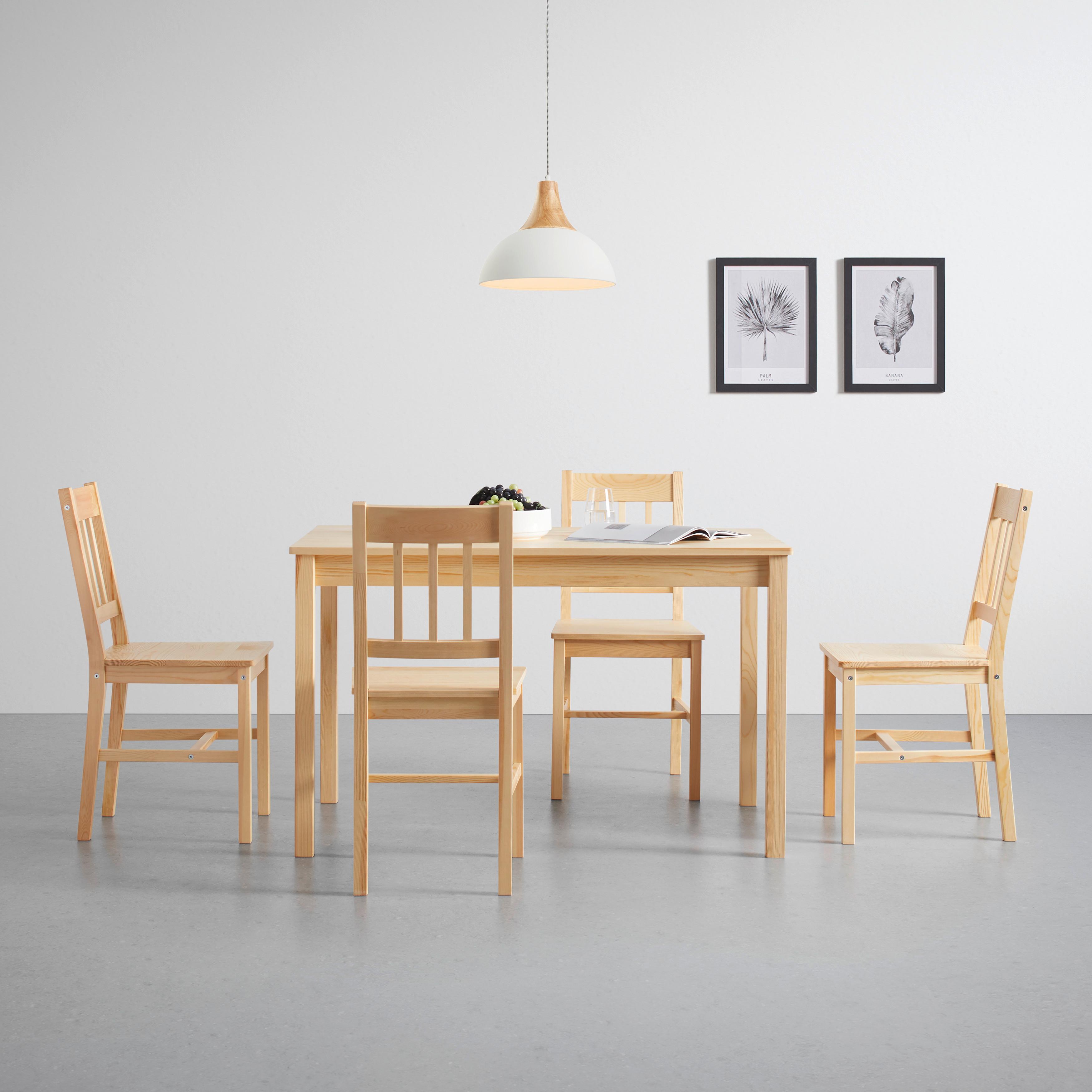 Sitzgruppe Amira in Naturfarben ca. 118x43cm - Naturfarben, MODERN, Holz (118/43/75/40.5/73/86cm) - Bessagi Home