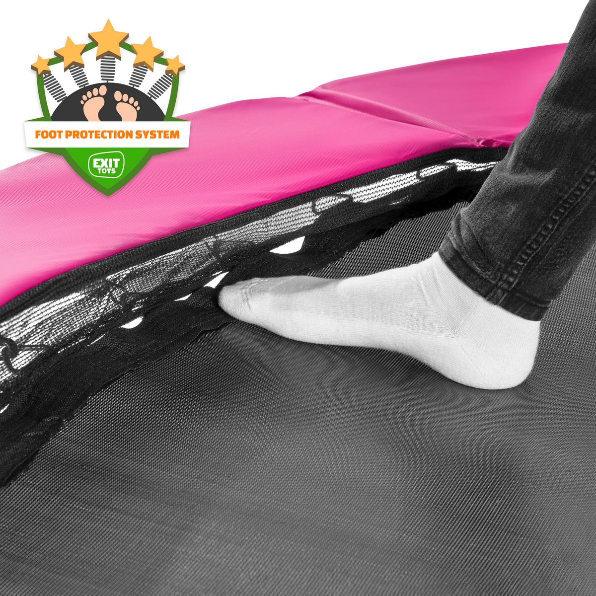 Trampolin Exit Pink ø ca. 366cm - Pink, KONVENTIONELL, Kunststoff/Metall (366/183cm) - EXIT Toys