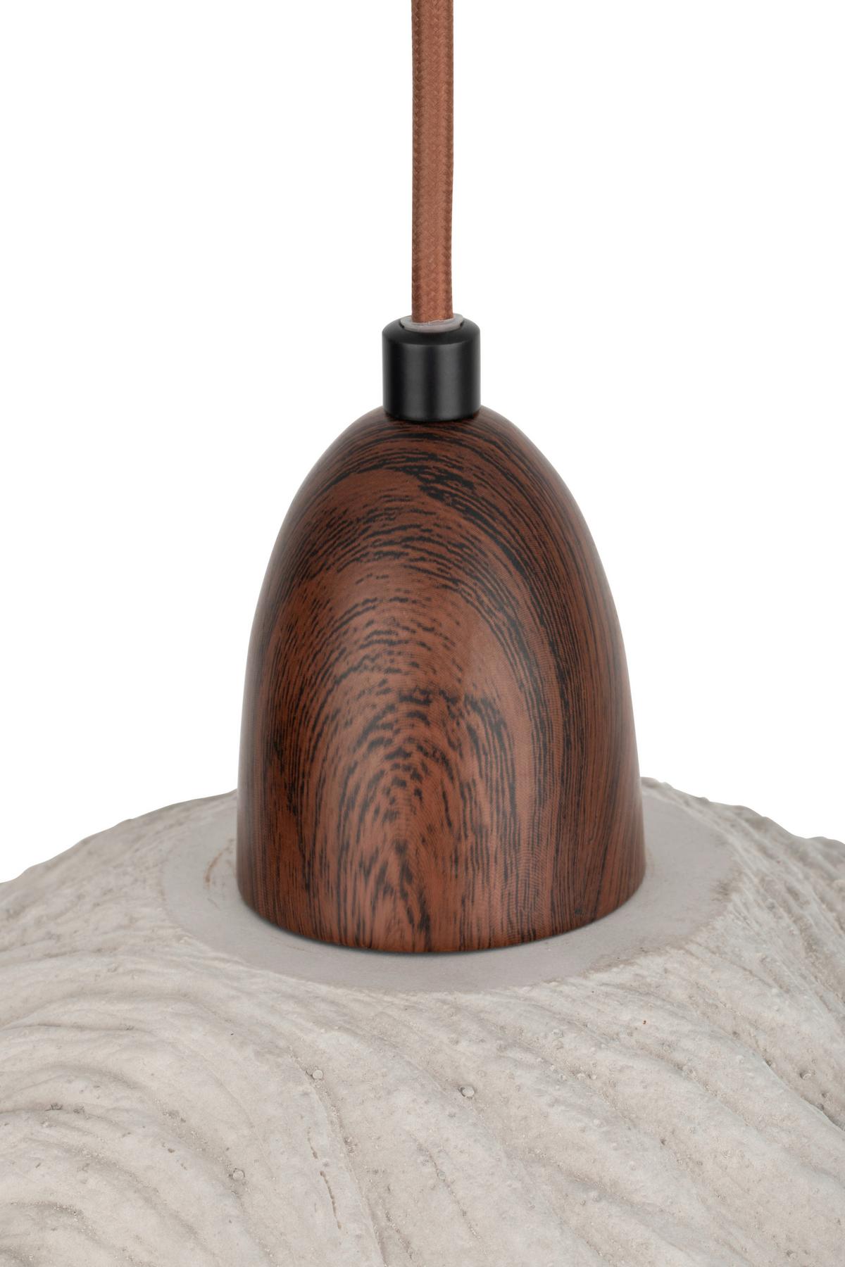 LAMPA WISZĄCA KAIMANA - kolor orzecha włoskiego/szary, Design, kamień/metal (28/120cm) - Collet's Monde