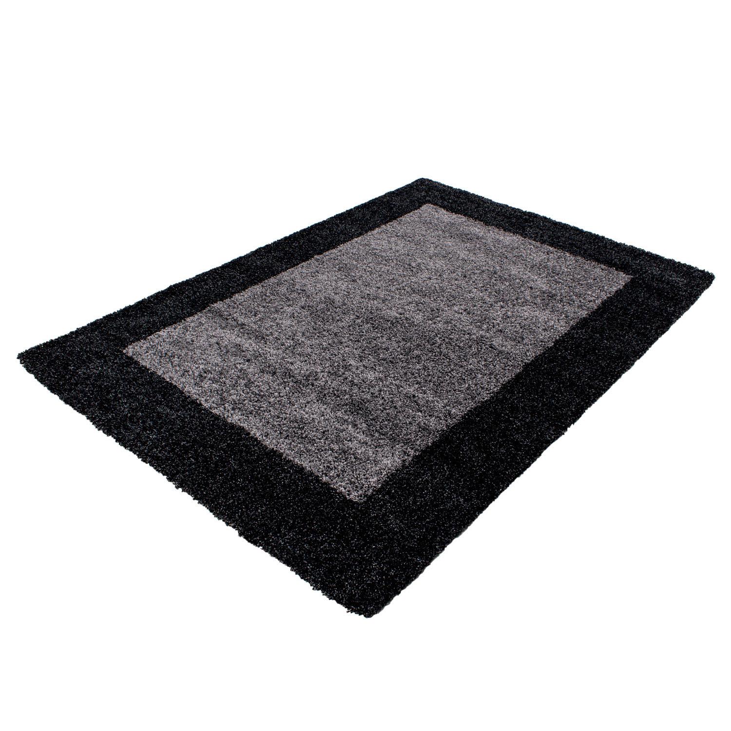 Hochflorteppich Life Anthrazit ca. 60x110cm - Anthrazit, Trend, Textil (60/110cm)