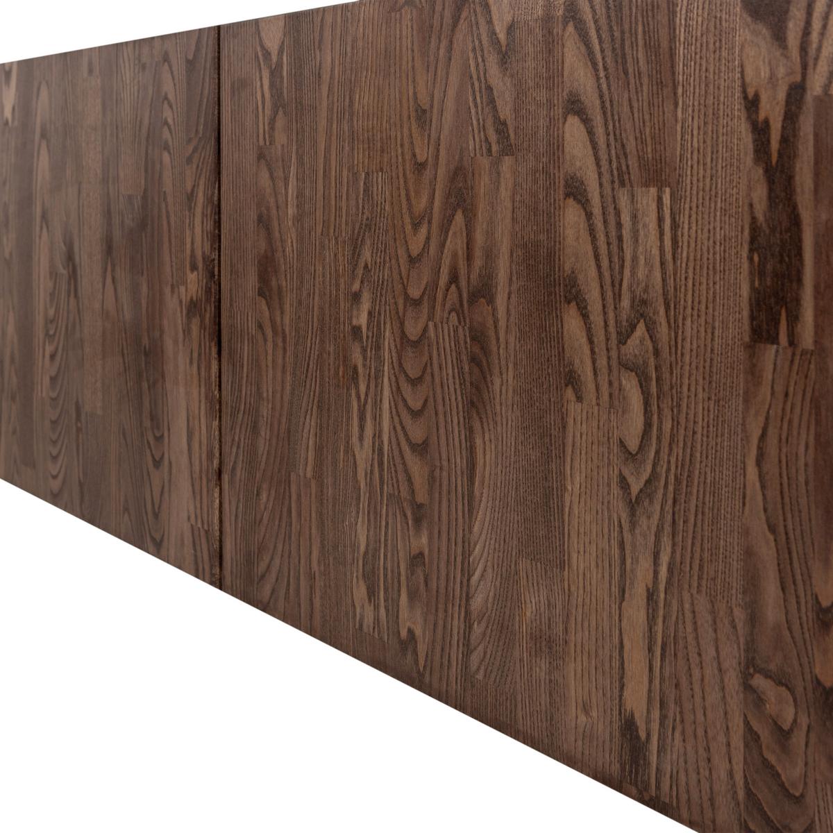 Lowboard Gravure Braun B: 180cm - Schwarz/Braun, Design, Holz/Metall (180/56/46cm) - Livetastic