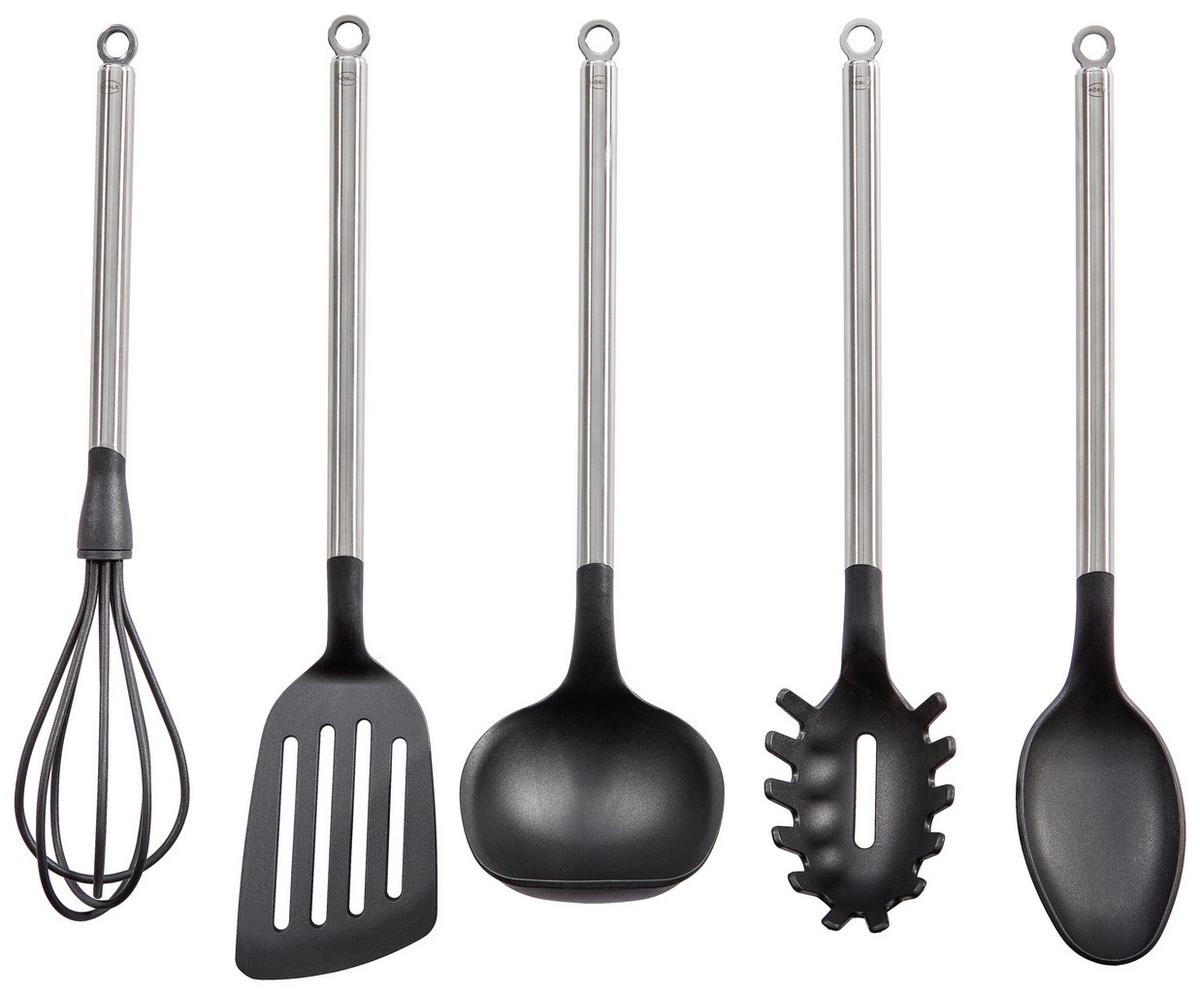 ZESTAW PRZYBORÓW KUCHENNYCH 132028 RÖSLE - czarny wysoki połysk, Basics, metal (37,5/0,95/0,80cm) - Rösle
