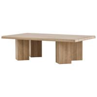 COUCHTISCH LILLEHAMMER - Hellbraun, Design, Holz (140/80/40cm) - Livetastic