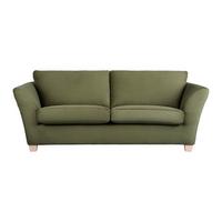 3-Sitzer-Sofa Devado Grün - Naturfarben/Grün, Holz/Textil (216/70-85/95cm) - Mömax