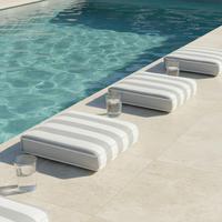 Outdoorsitzkissen Magda Grau/Weiß ca. 40x40 cm - Grau, MODERN, Textil (40/5/40cm) - Bessagi Garden