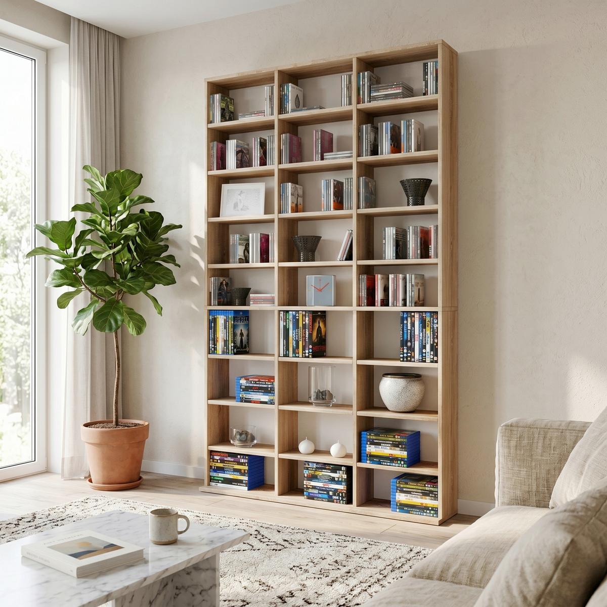 Standregal Megosa Maxi Eichefarben - Eichefarben, KONVENTIONELL, Holzwerkstoff (102/183/18 (23)cm) - MID.YOU