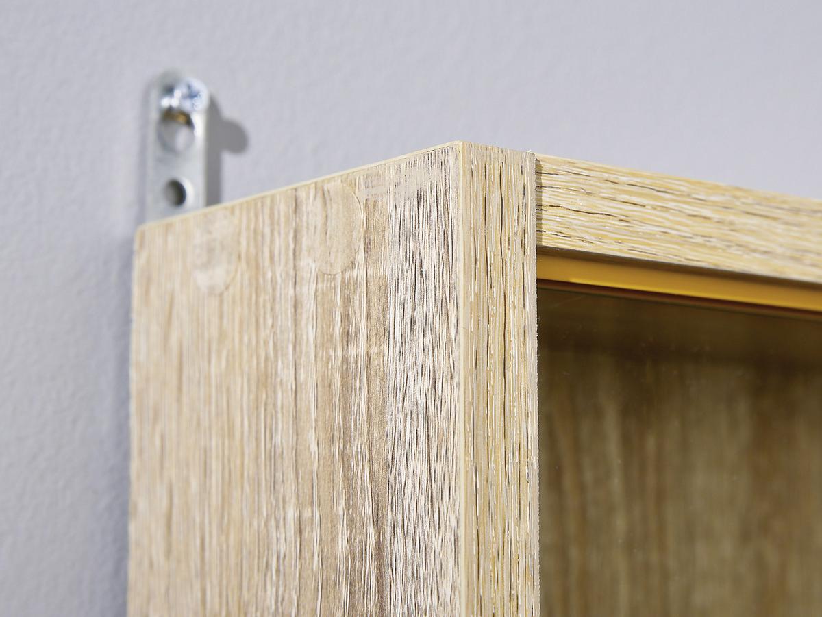 Hängevitrine Collectizioni braun - Sonoma Eiche, KONVENTIONELL, Glas/Holzwerkstoff (80/60/9,5cm) - MID.YOU