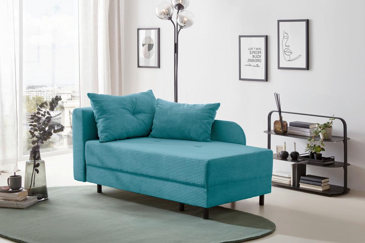 Liege Nova Petrol - Petrol/Schwarz, MODERN, Holz/Textil (85/62/145cm) - Based