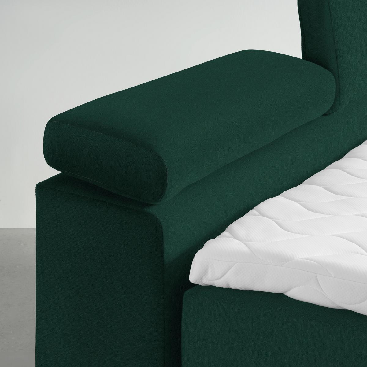 Boxspringbett Sevilla Dunkelgrün ca. 180x200cm - Dunkelgrün/Schwarz, KONVENTIONELL, Holz/Kunststoff (180/200cm) - Premium Living