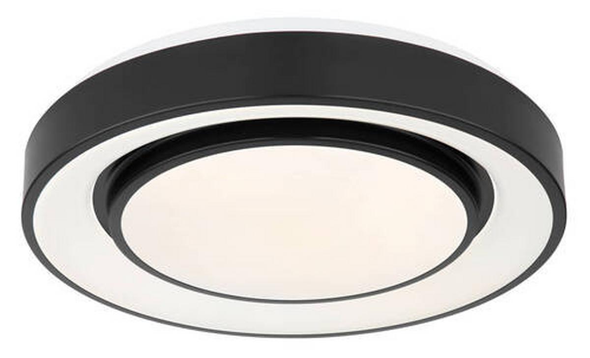 Stropna Led-svetilka Sully, S Sijalko - črna/opal, Design, kovina/umetna masa (38/7.5cm) - Globo