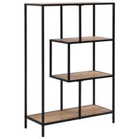 Predelna Stena Lilli, Barva Hrasta, Črna - črna/barve hrasta, Moderno, kovina/leseni material (77/115/33cm)