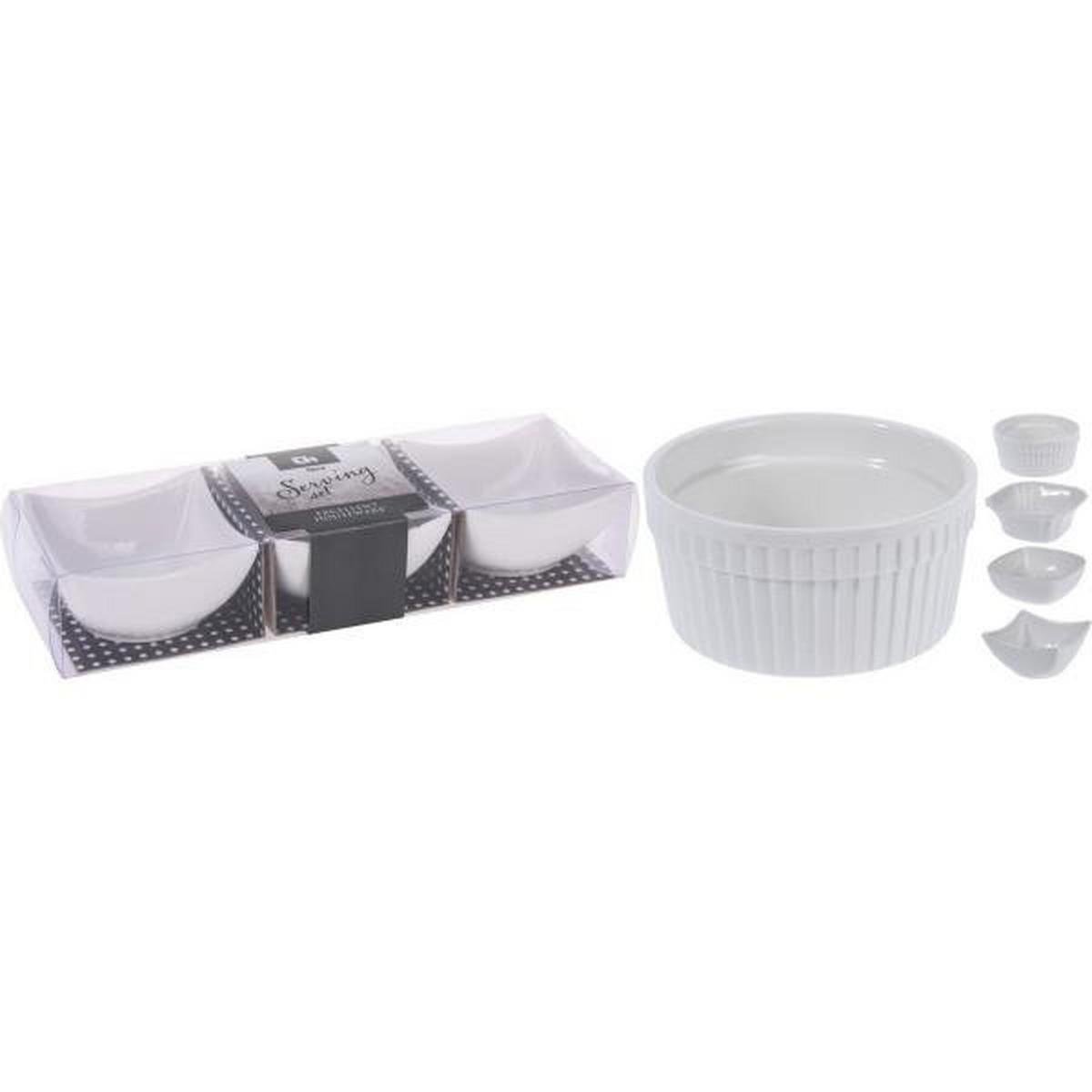 Set Zdjela Za Grickalice Excellent - bijela, Konvencionalno, keramika (9/3,5cm)