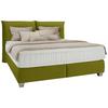 Boxspring Krevet Fog - srebrne boje/maslinasto zelena, Lifestyle, tekstil/plastika (180/200cm) - Premium Living