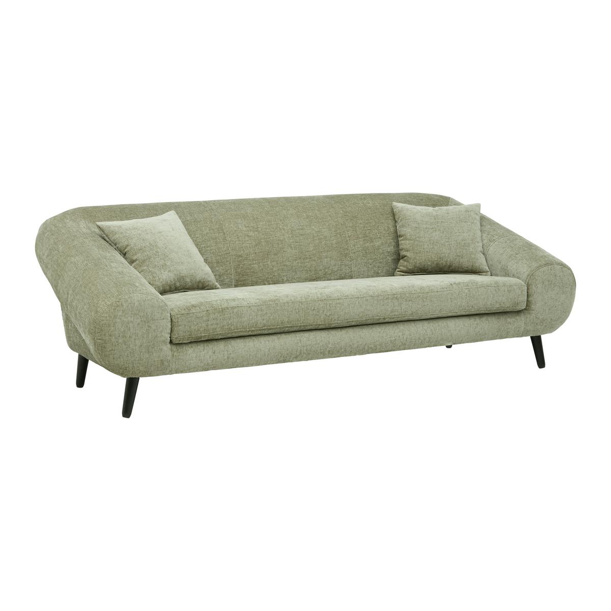 Megasofa Buckley Grün - Schwarz/Grün, MODERN, Holz/Textil (225/75/102cm) - Premium Living