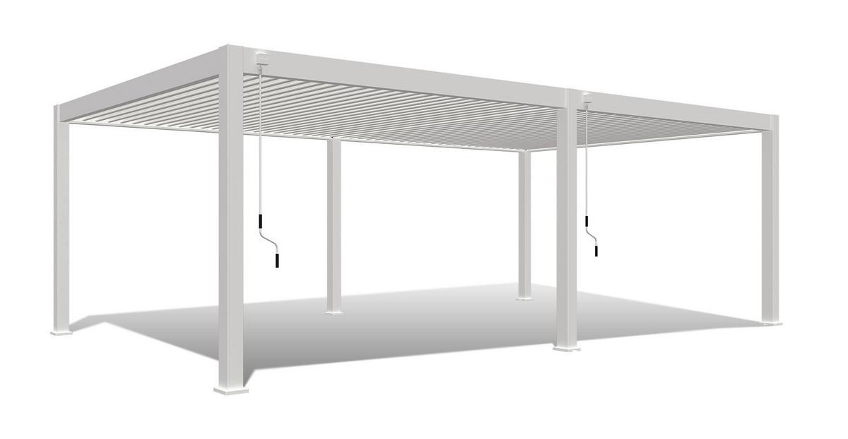 Pergola Delux Plus ca. 800x200 cm Weiß - Weiß, Basics, Metall (800/255/400cm) - WEIDE