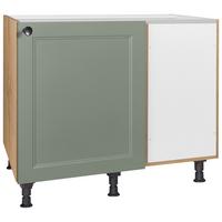 Eckunterschrank Cascada Grün - Eichefarben/Schwarz, MODERN, Holzwerkstoff/Metall (125/87/65cm) - Nobilia