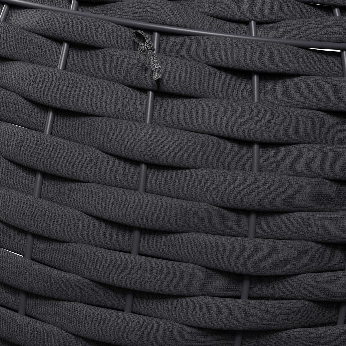 Hängesessel Sasa Dunkelgrau Outdoorstoff/Metall/Kunststoff - Dunkelgrau, MODERN, Kunststoff/Textil (115/200/118cm) - Bessagi Garden