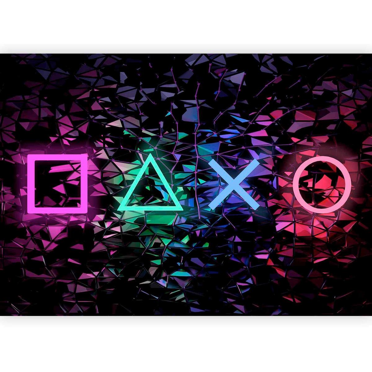 Fototapete Fun Symbols Multicolor/Schwarz - Multicolor/Schwarz, LIFESTYLE, Textil (450/315cm) - artgeist