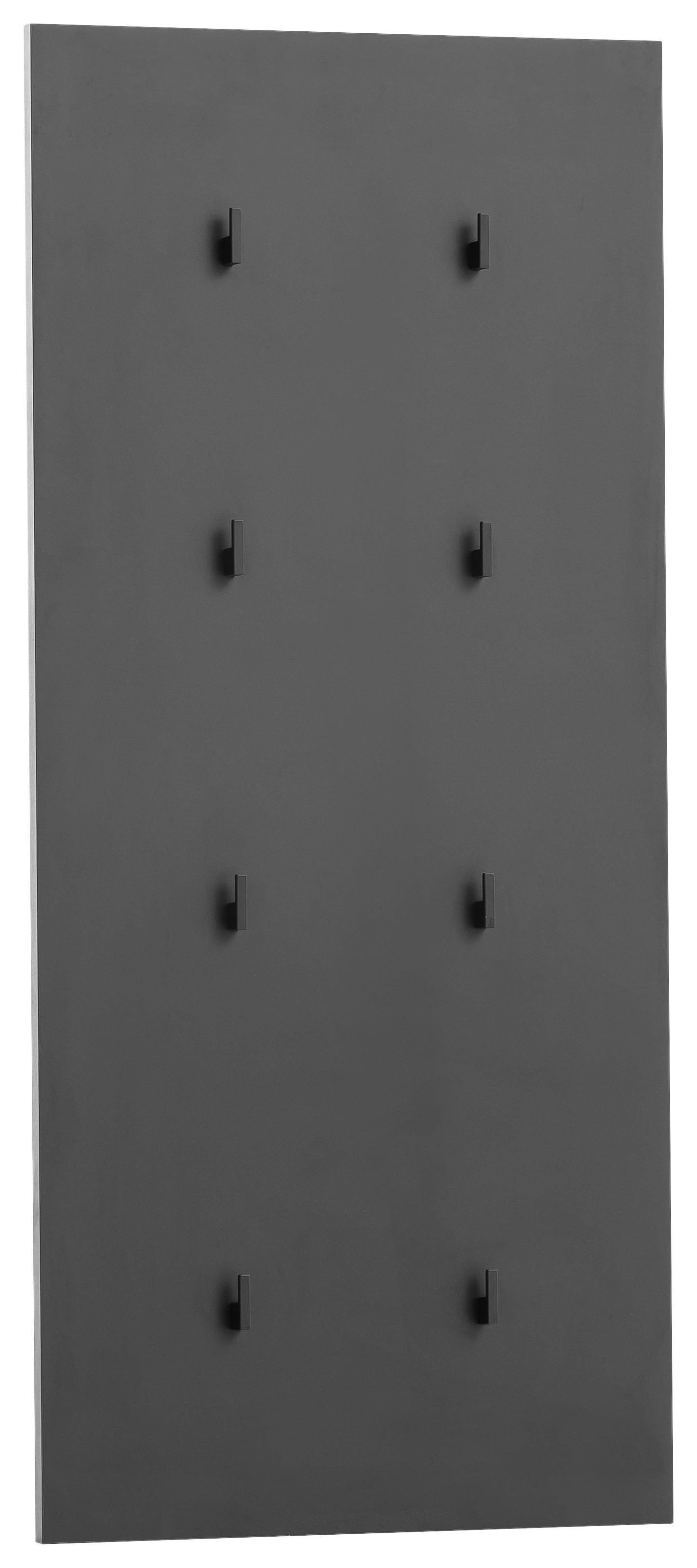 Garderobni Panel Alexa, Črna - črna, Design, leseni material (49/109/2,6cm) - MID.YOU