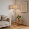 GOLVLAMPA SEJLA - beige, Modern, metall/textil (50/50/150cm) - Mömax