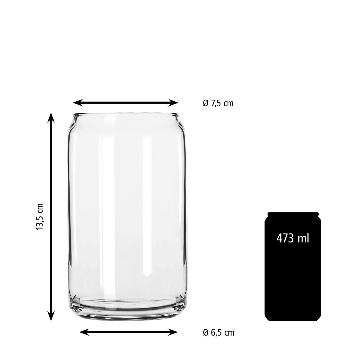 Gläserset Cans Klar 12-teilig - Klar, Basics, Glas (7,5/13,5cm)