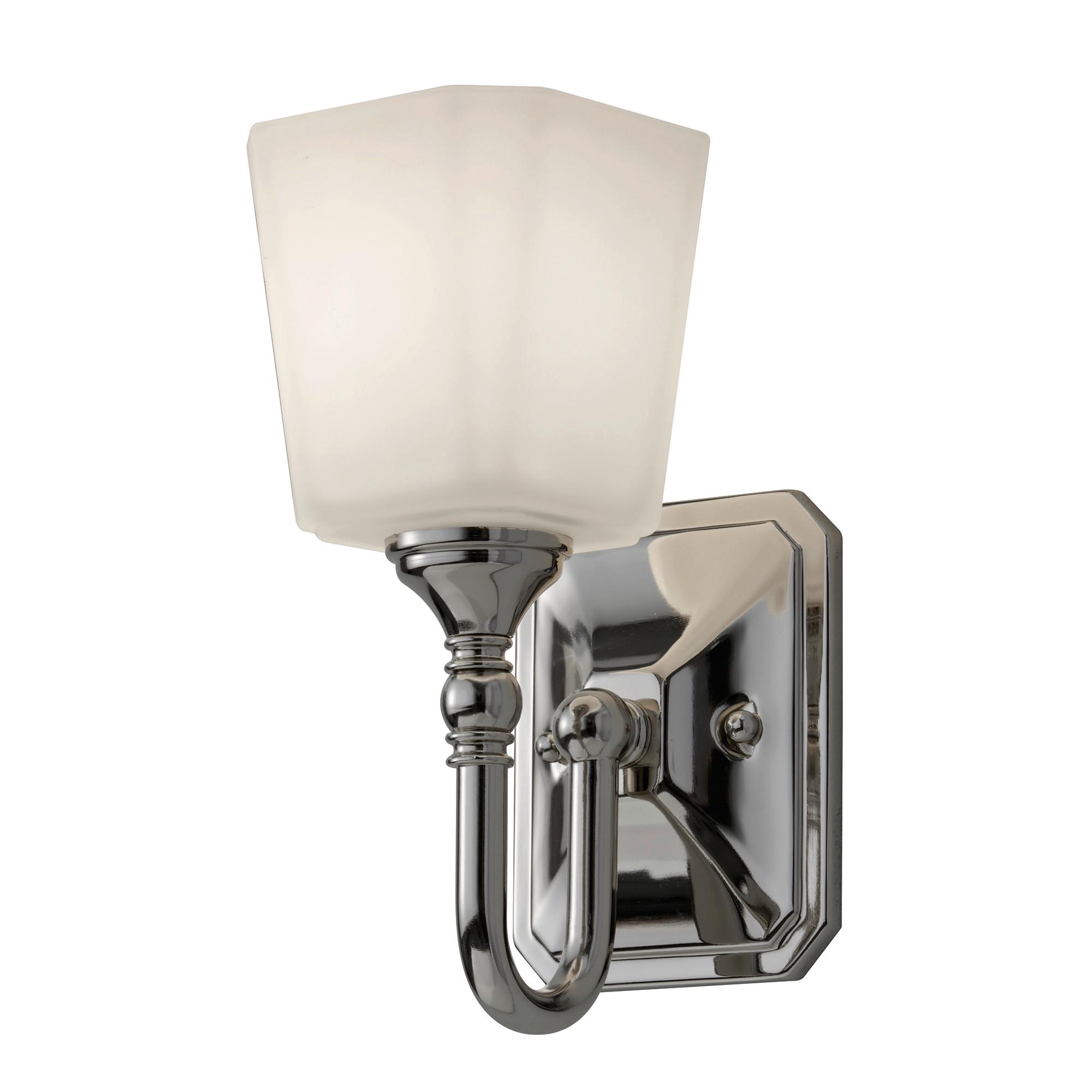 Fürdőszobai Falilámpa Fe-Concord1-Bath - krómszínű, Natur, üveg/fém (11.7/25.7/15.2cm) - Elstead Lighting