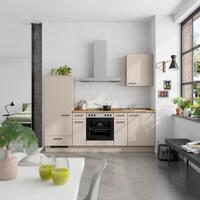 Küchenleerblock Easytouch Low o. Geräte Sandfarben - Sandfarben/Eichefarben, MODERN, Holzwerkstoff/Metall (240cm) - Nobilia