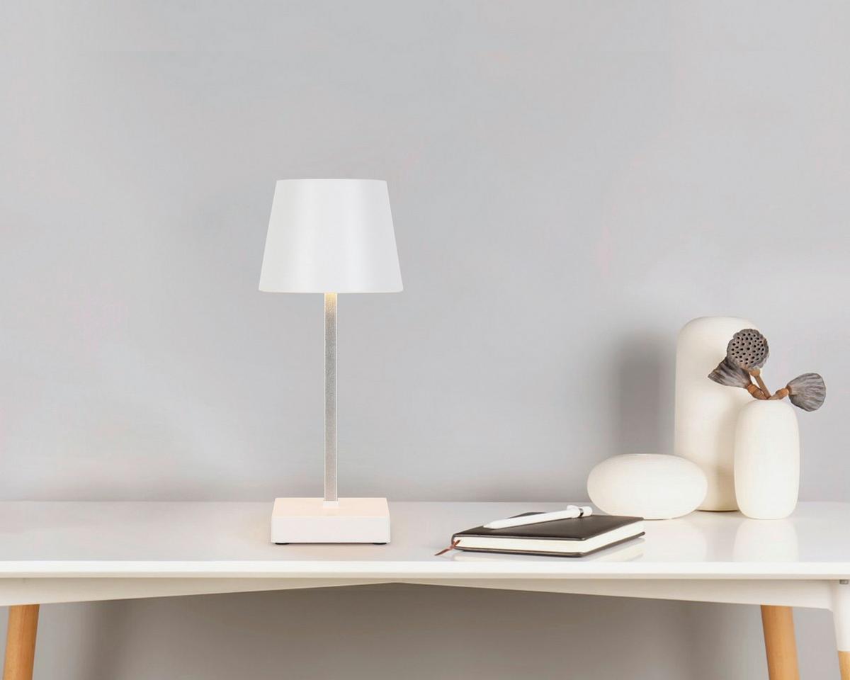 Led-dekorativna Svjetiljka Gopi - bijela/srebrne boje, Romantično / ladanjski, metal/plastika (10,5/26cm) - Modern Living