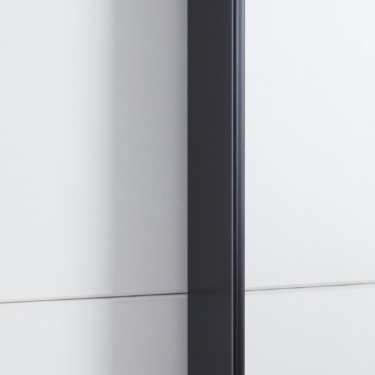 Schwebetürenschrank in Eichefarben - Weiss/Schwarz, Konventionell, Holzwerkstoff/Kunststoff (220,1/210,5/61,2cm) - Mömax