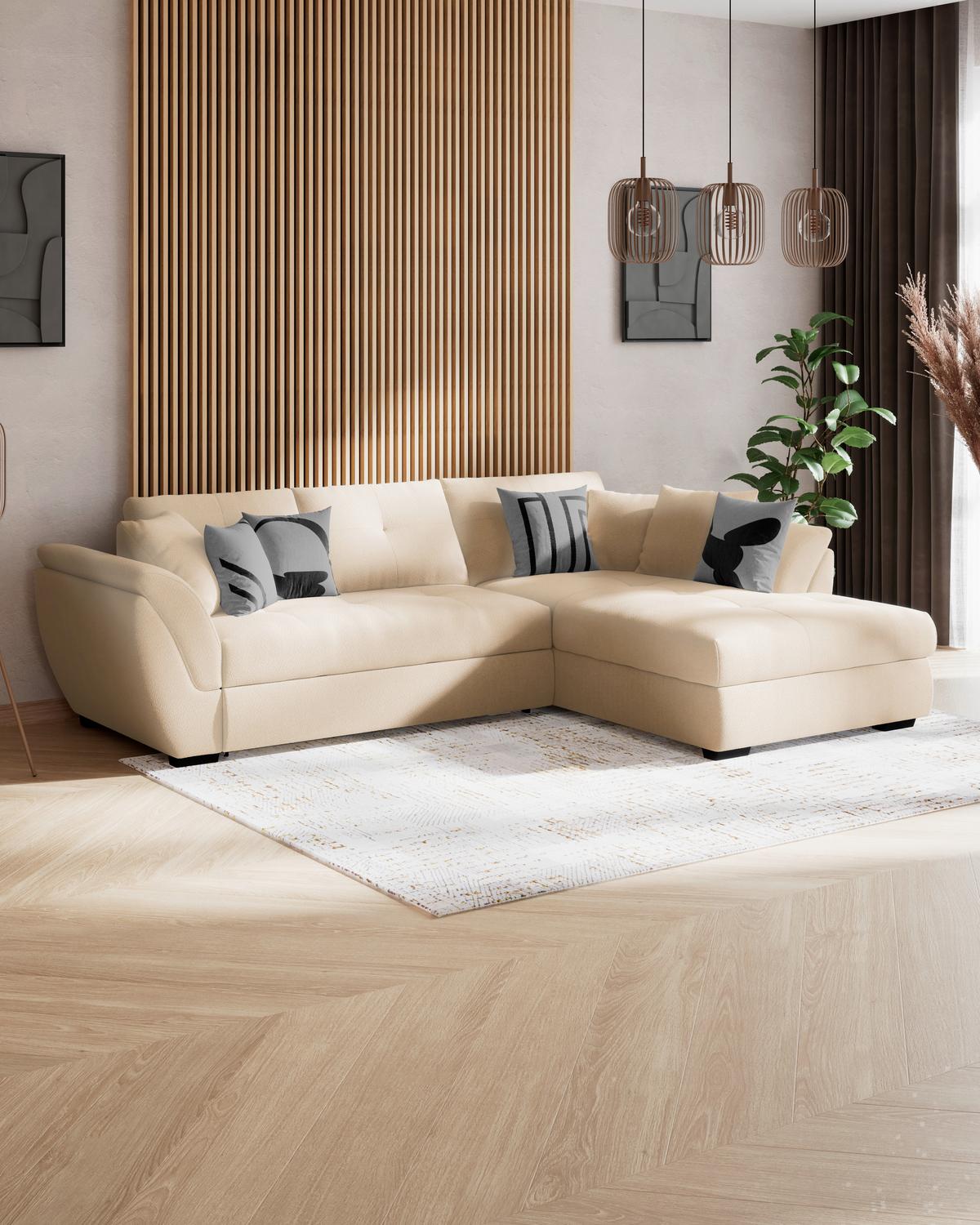 COLțAR - bej, Konventionell, textil (278/187cm) - Ondega